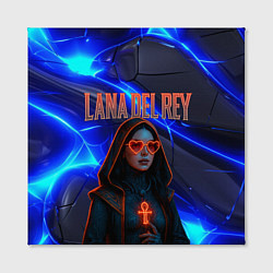 Холст квадратный Lana Del Rey киберпанк, цвет: 3D-принт — фото 2