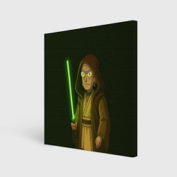 Холст квадратный Рик - магистр-джедай, цвет: 3D-принт