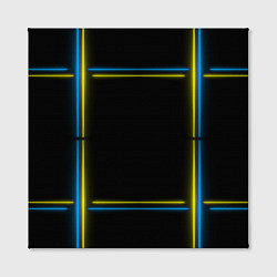 Холст квадратный Neon yellow blue, цвет: 3D-принт — фото 2