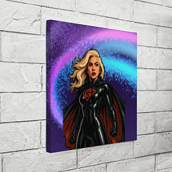 Холст квадратный Леди Гага в костюме супергероя, цвет: 3D-принт — фото 2