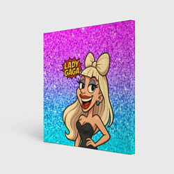 Картина квадратная Леди Гага мультяшная