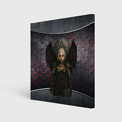 Холст квадратный Леди Гага в стиле вампирши, цвет: 3D-принт