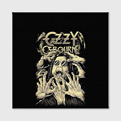 Холст квадратный Ozzy Osbourne - head and hands, цвет: 3D-принт — фото 2