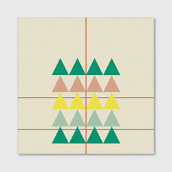 Холст квадратный Абстрактный лес - треугольники на светлом, цвет: 3D-принт — фото 2