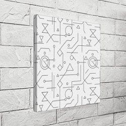 Холст квадратный Техно-Геометрия на белое, цвет: 3D-принт — фото 2