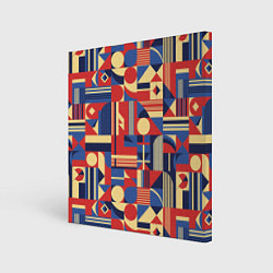 Холст квадратный Геометрический карнавал, цвет: 3D-принт