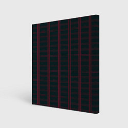 Холст квадратный Color dark cage red stripes, цвет: 3D-принт