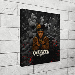 Холст квадратный XXXTentacion со скрещенными руками, цвет: 3D-принт — фото 2