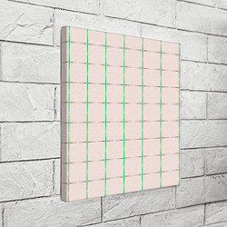 Холст квадратный Color white stripes, цвет: 3D-принт — фото 2