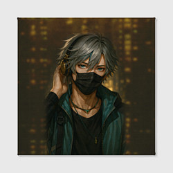 Холст квадратный Красивый парень в маске, цвет: 3D-принт — фото 2