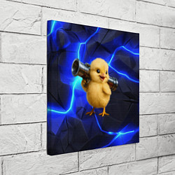 Холст квадратный Цыпленок с базукой, цвет: 3D-принт — фото 2