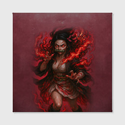 Холст квадратный Незуко Камадо реализм, цвет: 3D-принт — фото 2