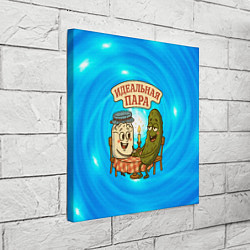 Холст квадратный Молоко и огурец - идеальная пара, цвет: 3D-принт — фото 2