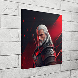 Холст квадратный Ведьмак в красном свете, цвет: 3D-принт — фото 2
