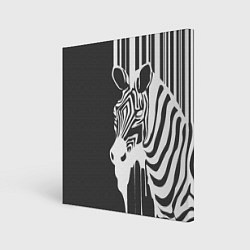 Холст квадратный Зебра, цвет: 3D-принт