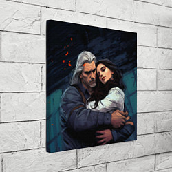 Холст квадратный Йеннифэр и Геральт, цвет: 3D-принт — фото 2