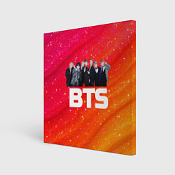 Картина квадратная BTS блестящий фон