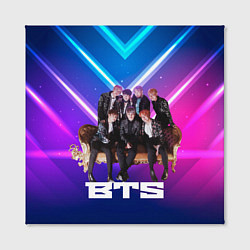 Холст квадратный BTS группа на диване, цвет: 3D-принт — фото 2