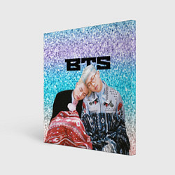 Картина квадратная BTS блестящий градиент