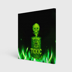 Холст квадратный Toxic череп из кислоты, цвет: 3D-принт