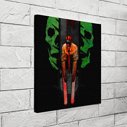 Холст квадратный Дэндзи с черепами Человек бензопила, цвет: 3D-принт — фото 2