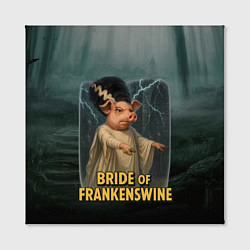 Холст квадратный Франкенштейн свинья невеста, цвет: 3D-принт — фото 2