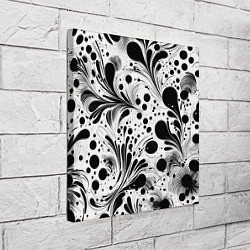 Холст квадратный Кляксы и растения - нейроарт паттерн, цвет: 3D-принт — фото 2