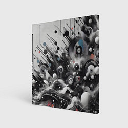 Холст квадратный Абстрактный паттерн - нейроарт фантазия, цвет: 3D-принт