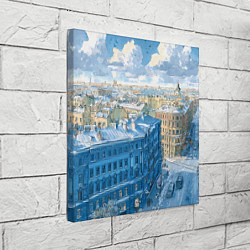 Холст квадратный Зимний утренний Питер, цвет: 3D-принт — фото 2