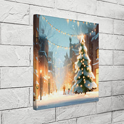 Холст квадратный Новогодняя елочка, цвет: 3D-принт — фото 2