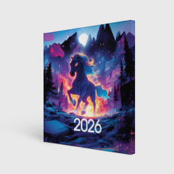 Картина квадратная 2026 Фэнтези лошадка