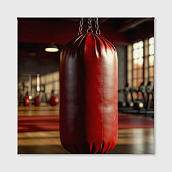 Холст квадратный Боксёрский мешок в спортзале, цвет: 3D-принт — фото 2