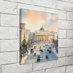 Холст квадратный Питер - снежный день, цвет: 3D-принт — фото 2