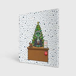 Холст квадратный Я устал я ухожу - новогодний мем 2026, цвет: 3D-принт