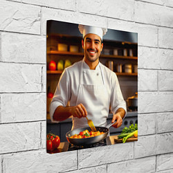 Холст квадратный Шеф-повар в деле, цвет: 3D-принт — фото 2