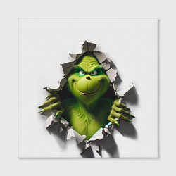 Холст квадратный Гринч пробитие, цвет: 3D-принт — фото 2