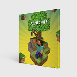 Холст квадратный Minecraft Tree, цвет: 3D-принт