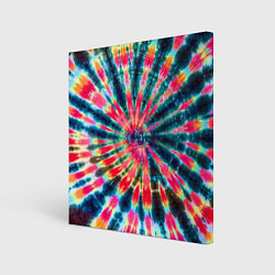 Холст квадратный Tie dye, цвет: 3D-принт