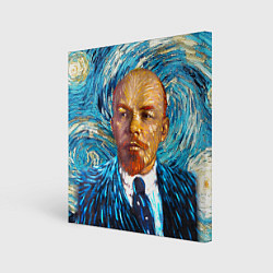 Холст квадратный Ленин Ван Гога, цвет: 3D-принт