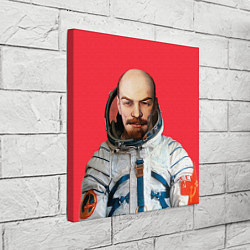 Холст квадратный Ленин космонавт, цвет: 3D-принт — фото 2