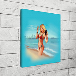 Холст квадратный GTA 5: Sea Girl, цвет: 3D-принт — фото 2