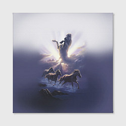 Холст квадратный Небесные лошади, цвет: 3D-принт — фото 2