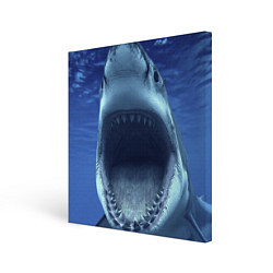 Холст квадратный Белая акула, цвет: 3D-принт