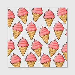 Холст квадратный Мороженки, цвет: 3D-принт — фото 2