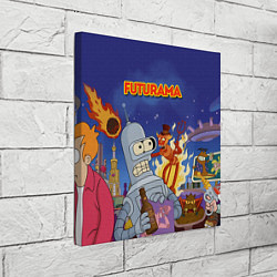 Холст квадратный Futurama Devil, цвет: 3D-принт — фото 2
