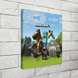 Холст квадратный Minecraft Rider, цвет: 3D-принт — фото 2