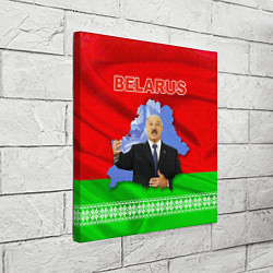 Холст квадратный Беларусь - Александр Лукашенко, цвет: 3D-принт — фото 2
