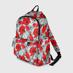 Рюкзак Цветущие маки, цвет: 3D-принт