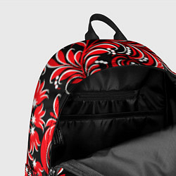 Рюкзак Хохлома красная, цвет: 3D-принт — фото 2