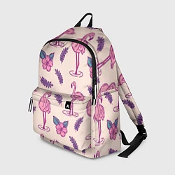 Рюкзак Фламинго: розовый мотив, цвет: 3D-принт